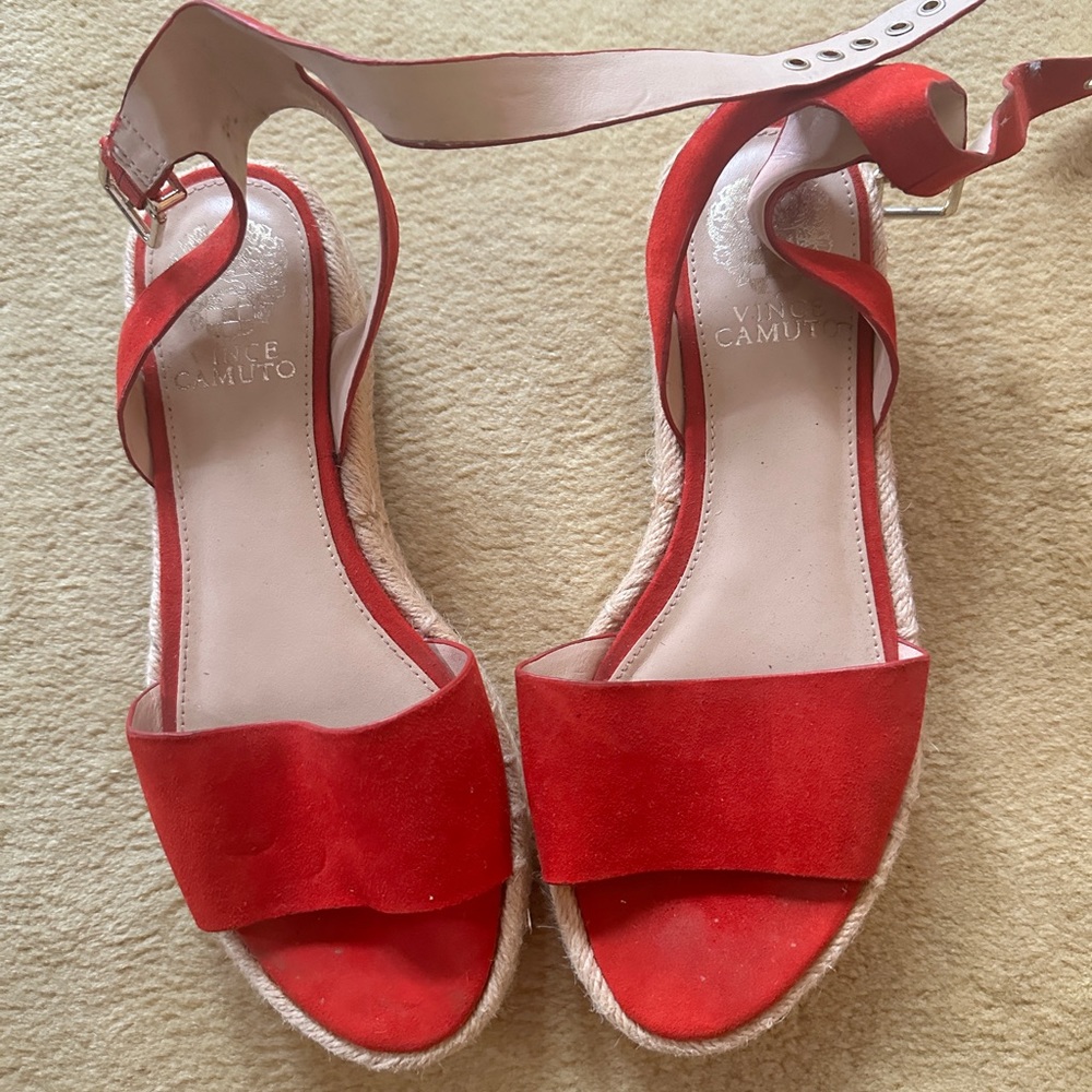 Vince Camuto wedge suede sandal